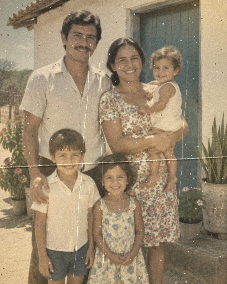 Foto antiga danificada